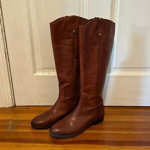 INC Fawne Cognac Knee High Riding Boots